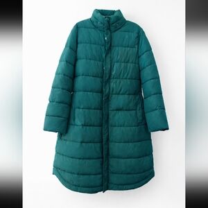 Calvin Klein Infinite Stretch Teal Long Puffer Coat XXL